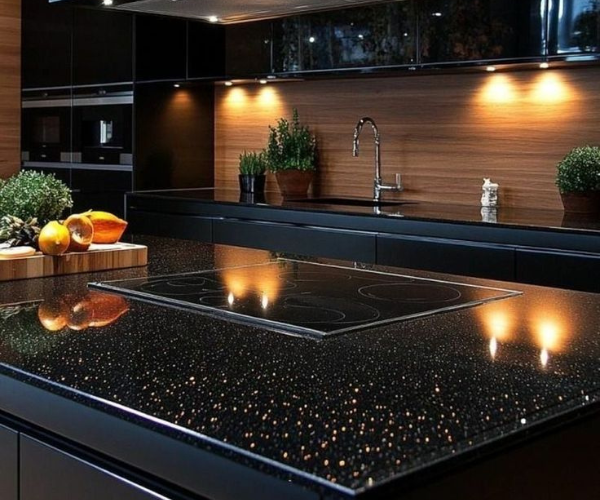 Granito Black Galaxy en Cocina
