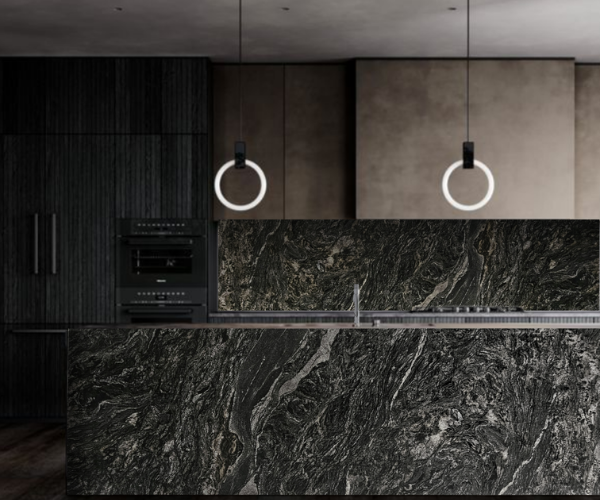 Granito Lava Vecchia en cocina Marblock